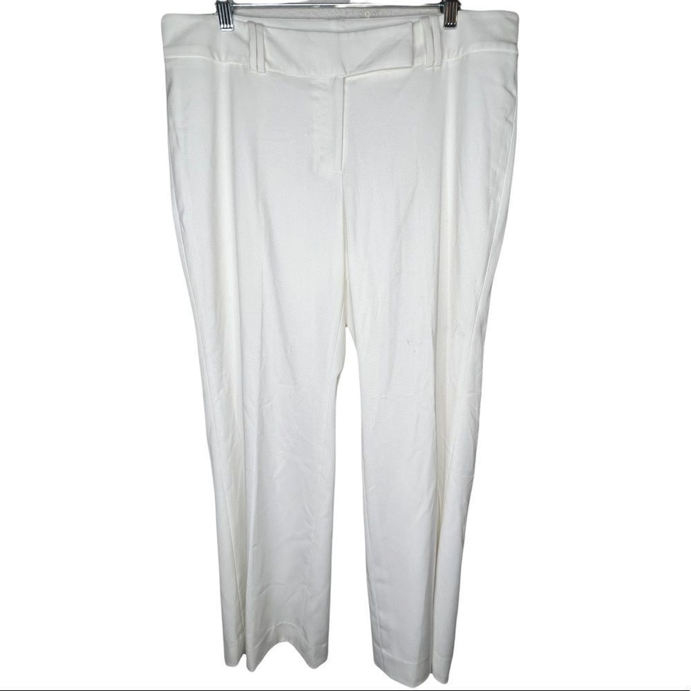 WHBM Flare Leg White Dress Pants‎